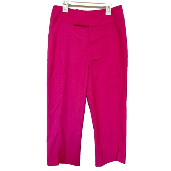 NEW Lovers + Friends Hot Pink Imani Cropped Slit Split Pants Trousers Barbie - Picture 1 of 8